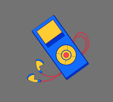 A fujifilm instant camera on a dark electric blue background.